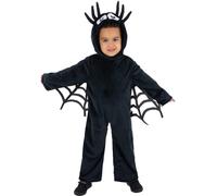 Costume Da Ragno Unisex Per Bambini Halloween Abito Elegante Nero Età
