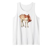 Costume da Renna Marrone con Disegno di Cervo per Uomini, Donne e Bambini Canotta