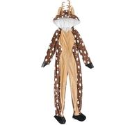 Costume da renna per bambine, costume da cervo, unisex, in velluto, con cristalli, per feste, cosplay e giochi di ruolo