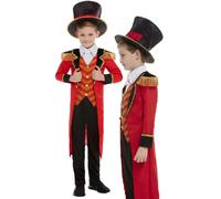 Costume Da Ringmaster Rubies Rosso Con Abito Carnevale Ragazzo 4-12 Anni