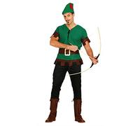 Guirca Costume da Robin Hood, Arciere, Bandito del Bosco, Colore Verde, L, 80131