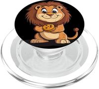 Costume da safari con grazioso leone, per bambini e bambine PopSockets PopGrip per MagSafe