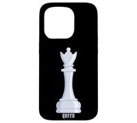 Costume da scacchi Regina Bianca Custodia per iPhone 15 Pro