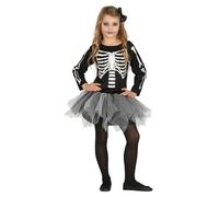 Costume da scheletro con tutù bambina