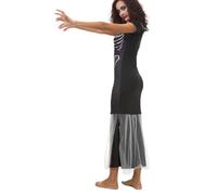 Costume da scheletro da donna, abito da festa gotico, travestito | Vestito scheletro gotico per feste a tema, esibizioni, eventi, scatole notturne, carnevale e masca