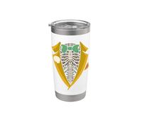 Costume da scheletro da smoking con gabbia toracica, per Halloween, per ragazzi e uomini Bicchiere termico in acciaio inox doppia parete