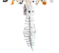 Costume da scheletro di dinosauro - Body in velluto da 115 cm, abbigliamento teatrale da gioco di ruolo, design tuta imbottita | Completo personaggio con cerniera con cappuccio, outfit per