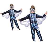 Costume Da Scheletro Di Farfalla Per Bambini, Outfit Di Halloween Con Maschera
