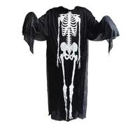 Costume da scheletro fantasma di Halloween, vestito da festa in maschera, 120 cm, confezione da 5