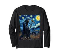 Costume da Scheletro Gotico di Van Gogh Triste Mietitore, Maglia a Manica
