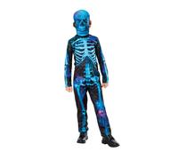 Costume Da Scheletro Neon Per Bambini Halloween Con Maschera