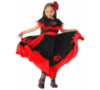 Costume da scheletro per bambini, vestito messicano, abito da carnevale, 3-13 anni