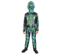 Costume Da Scheletro Tecnologico Luminescente Per Bambini Gamer Per Halloween