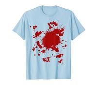 Costume da Schizzi di Sangue per Halloween Spaventoso Maglietta, Uomo, Celeste, L