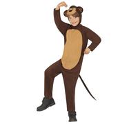Costume Vestito Abito Travestimento Carnevale Bambino/A Scimmia, SCIMMIETTA, BABBUINO, Monkey, George (5/6 Anni)