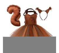 Costume da scoiattolo bambino, costume da scoiattolo per bambini | Costume da animale, costume a tema animale per bambine di 1-12 anni, abito tutù con fascia con orecchie e