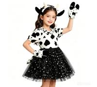 Costume da | Set vestito da ragazza con fascia a coda e guanti a forma di , vestito in tulle per ragazze, per concerto, festa, cosplay, carnevale, ballo mascherato ed evento scolastico