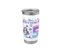 Costume da sirena per 5° compleanno per ragazze: questa sirena ha 5 anni Bicchiere termico in acciaio inox doppia parete