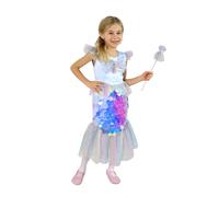 Costume da sirenetta per bambini S - abito con paillettes e bacchetta magica