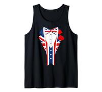 Costume da Smoking da Uomo con Stampa Divertente Union Jack Canotta