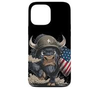 Costume da soldato Big Bison per gli amanti dei colori e degli scudi USA Custodia per iPhone 13 Pro Max