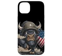 Costume da soldato Big Bison per gli amanti dei colori e degli scudi USA Custodia per iPhone 14 Plus