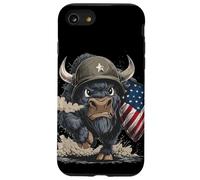 Costume da soldato Big Bison per gli amanti dei colori e degli scudi USA Custodia per iPhone SE (2020) / 7/8