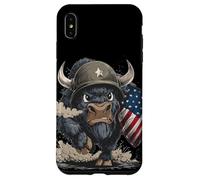 Costume da soldato Big Bison per gli amanti dei colori e degli scudi USA Custodia per iPhone XS Max