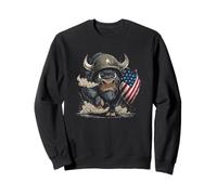 Costume da Soldato Big Bison per Gli Amanti dei Colori e degli Scudi USA Felpa