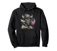 Costume da Soldato Big Bison per Gli Amanti dei Colori e degli Scudi USA Felpa con Cappuccio