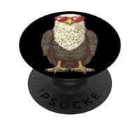 Costume da sole a forma di aquila patriottica e adorabile cuore PopSockets PopGrip Adesivo