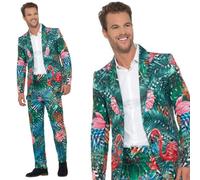 Costume Da Spiaggia Per Uomo Con Fenicottero Tropicale Hawaiano M-L