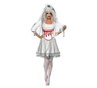 Costume Da Sposa Con Gocce Di Sangue Adulto Taglia Media