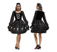Costume da sposa per Halloween per adulti fantasma gotico scuro piccolo diavolo strega vampiro costume Halloween