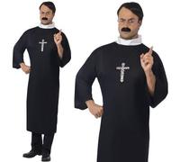 Costume Da Sposa Per Uomo Vescovo Padre Nero/Bianco Di Smiffys