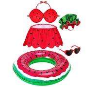 Costume da statua: costume bikini hawaiano con cappello e occhiali, decorazione elastica per prato all'aperto, accessorio divertente per cortile | Attrezzature per animali decorativi per ingresso
