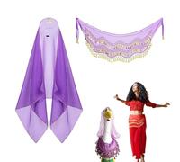 Costume da statua di anatra, abiti da statua di anatra | Belly Dance Veil Porch Duck con sciarpa di paillettes,Accessori per vestire statua di animali di primavera divertente per figura da giardino
