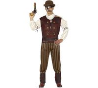 COSTUME STEAMPUNK VITTORIANO CARNEVALE VESTITO ADULTO GUIRCA PERSONAGGIO STORICO