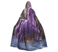 Costume da Strega Cavallo d'Angelo - Costume horror per Halloween, con mantello con cappuccio, da uomo, perfetto per cosplay e feste
