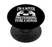 Costume da strega che finge di essere umano a basso budget PopSockets PopGrip Adesivo