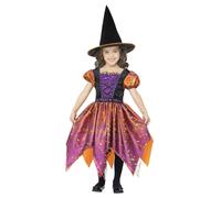 Costume Da Strega Con Luna E Stelle Per Ragazze, Costume Di Halloween Colorato