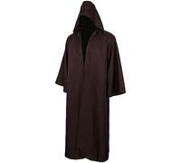 Costume da strega, da uomo, con cappuccio, nero, da vampiro, da strega, per cosplay, costume da strega, costume gotico, costume da strega, costume da strega