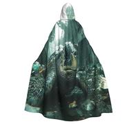 Costume da strega della tragedia dell'ambiente, costume horror per Halloween, con mantello con cappuccio, per uomo, perfetto per cosplay e feste