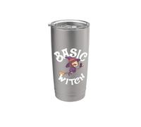 Costume da strega di base con un gatto per le streghe di Bicchiere termico in acciaio inox doppia parete