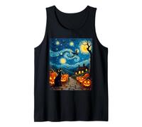 Costume da Strega Gotica di Van Gogh per Halloween, Gatto Nero Canotta