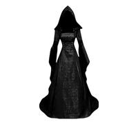Costume da strega medievale da donna, con cappuccio, stile gotico, per | Abito da cosplay vintage per giochi di ruolo, carnevale, palcoscenico, feste, balli in maschera