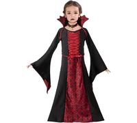 Costume da strega per bambini, medievale, con lacci, 4-13 anni