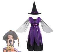 Costume da strega per bambini, per cosplay, per giocare a carnevale, feste | Costume da ragazza per cosplay, feste in maschera, feste, teatro, spettacoli, festival, spettacoli teatrali