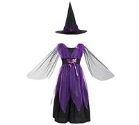 Costume da strega per ragazze, cosplay, per giocare a feste | Vestito da strega per ragazze, per feste, teatro, spettacoli, spettacoli, cosplay, feste in maschera
