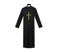 Costume da suora - Costume in fibra sintetica per santi peccatori, copricapo, collana con ciondolo a croce per donne, adulti, cosplay, festa a tema Halloween, gioco di ruolo, e